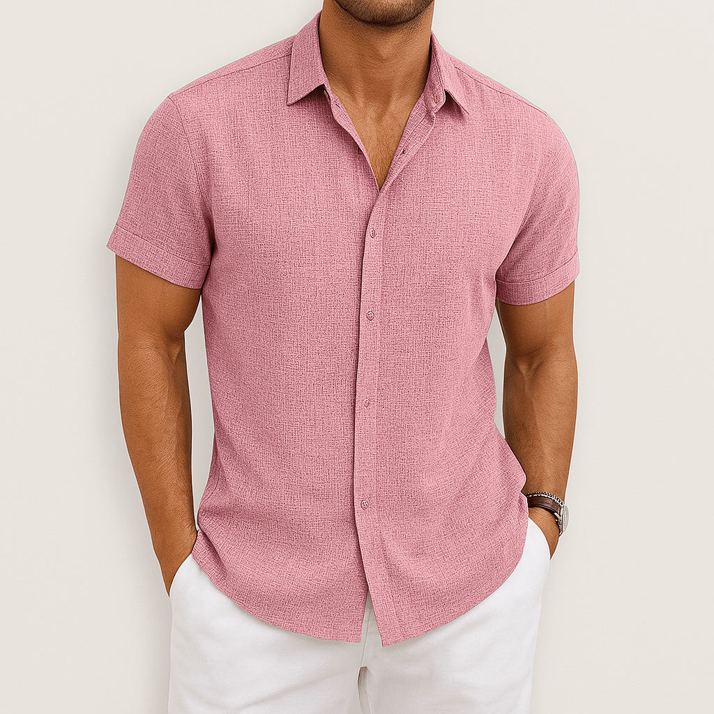 Moritz | Men's Breathable Short-Sleeve Shirt-Metro Lane Plaza