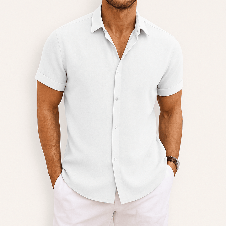 Moritz | Men's Breathable Short-Sleeve Shirt-Metro Lane Plaza