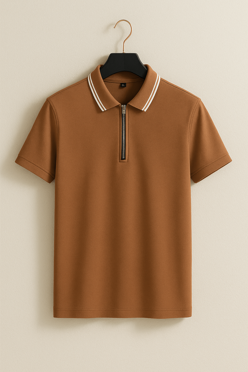 Nathaniel | Men's Zippered Polo Shirt-Metro Lane Plaza