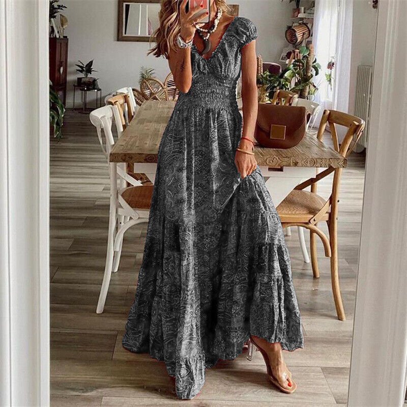 Noa | Women's Flowing Boho Maxi Dress-Metro Lane Plaza