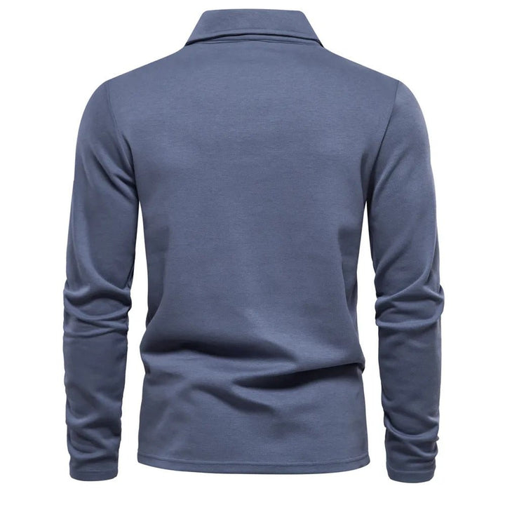 Noah | Men's Long-Sleeve Polo Shirt-Metro Lane Plaza