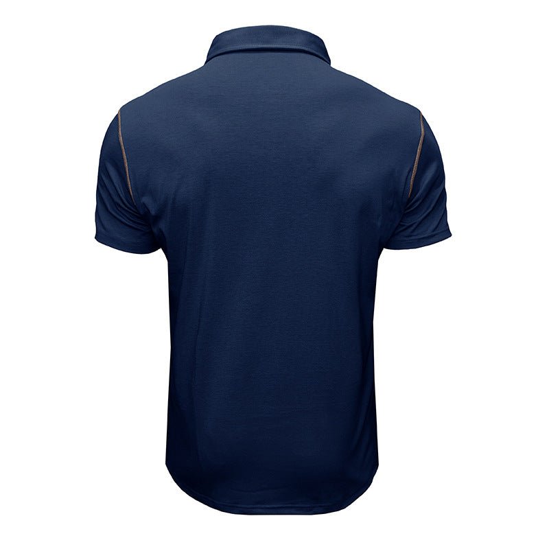 Norbert | Men's Polo Shirt with Contrasting Details and Chest Pocket-Metro Lane Plaza