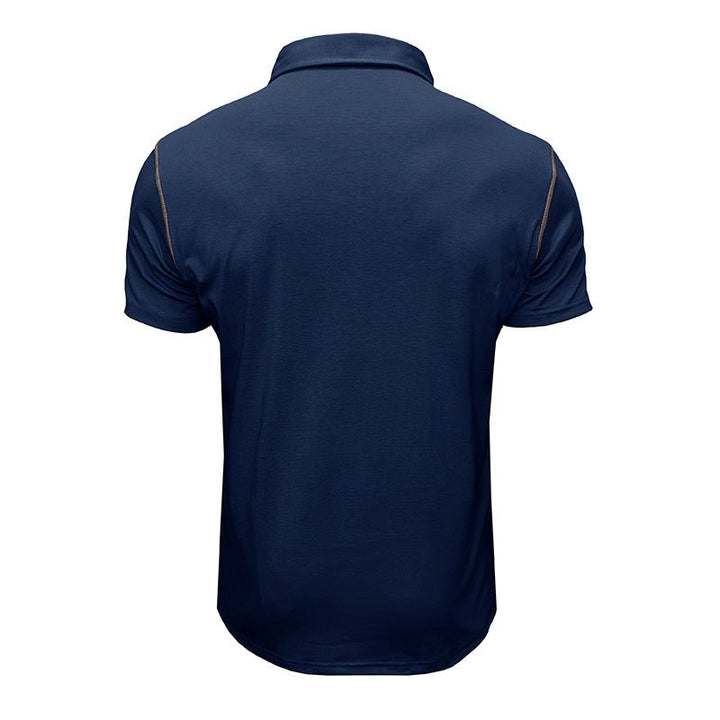Norbert | Men's Polo Shirt with Contrasting Details and Chest Pocket-Metro Lane Plaza