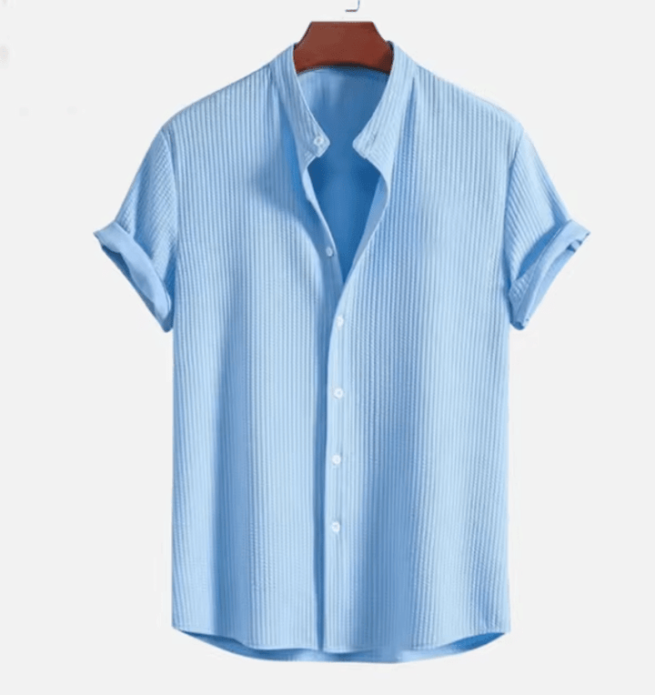 Phil | Men's Short-Sleeve Shirt with Button Placket-Metro Lane Plaza