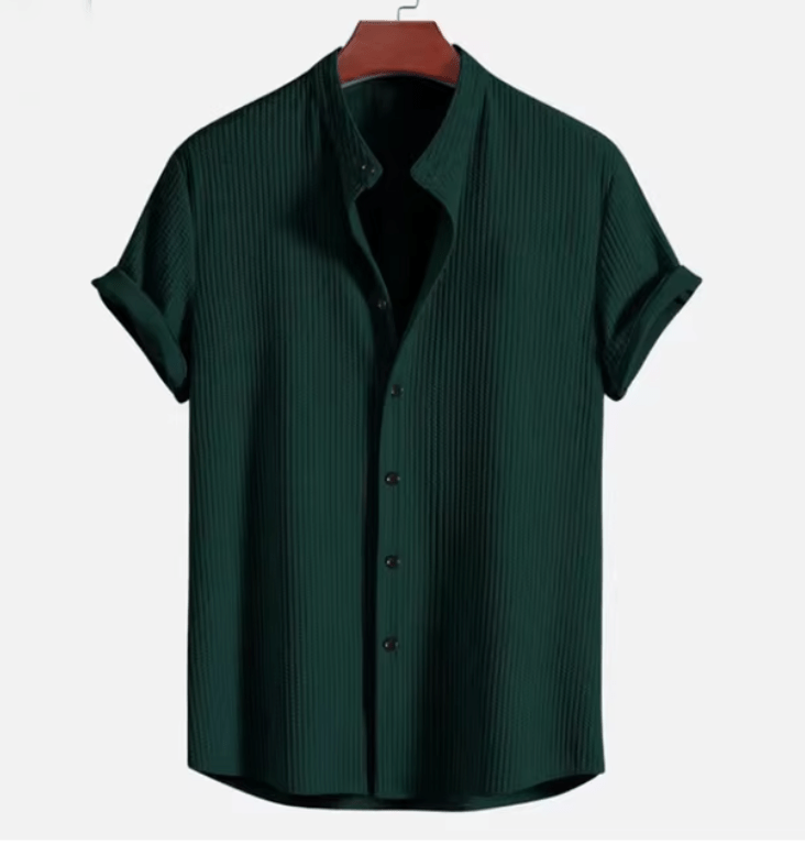 Phil | Men's Short-Sleeve Shirt with Button Placket-Metro Lane Plaza