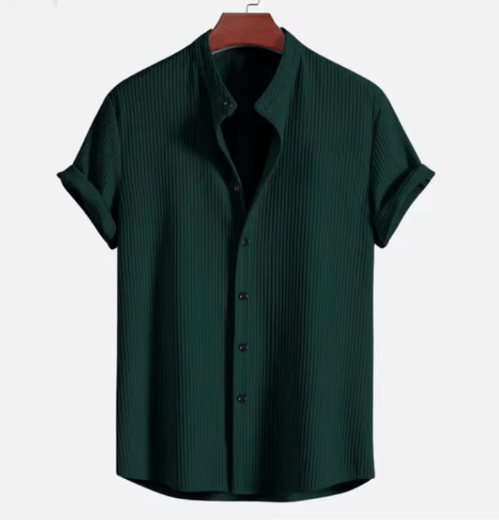 Phil | Men's Short-Sleeve Shirt with Button Placket-Metro Lane Plaza