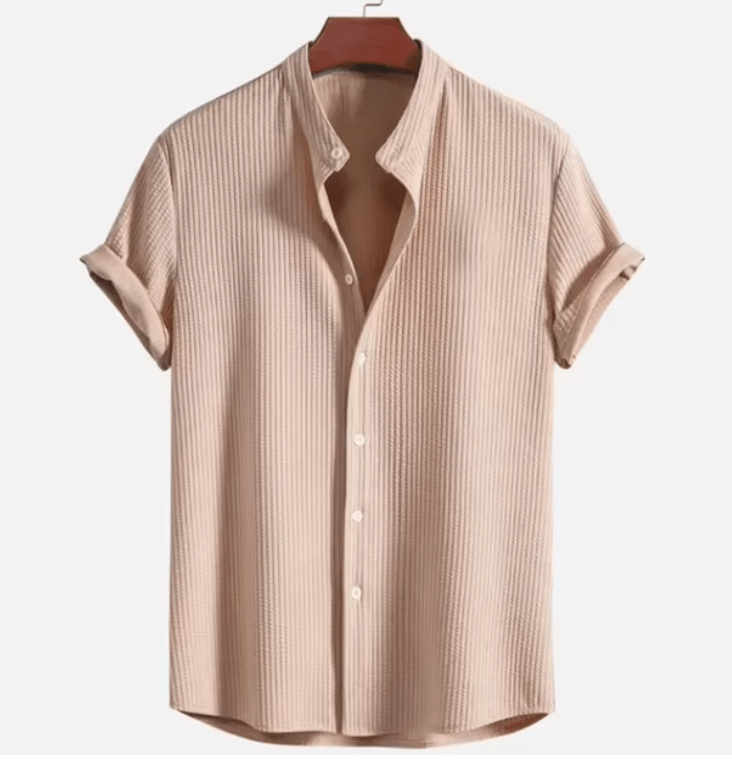 Phil | Men's Short-Sleeve Shirt with Button Placket-Metro Lane Plaza