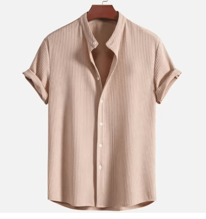 Phil | Men's Short-Sleeve Shirt with Button Placket-Metro Lane Plaza