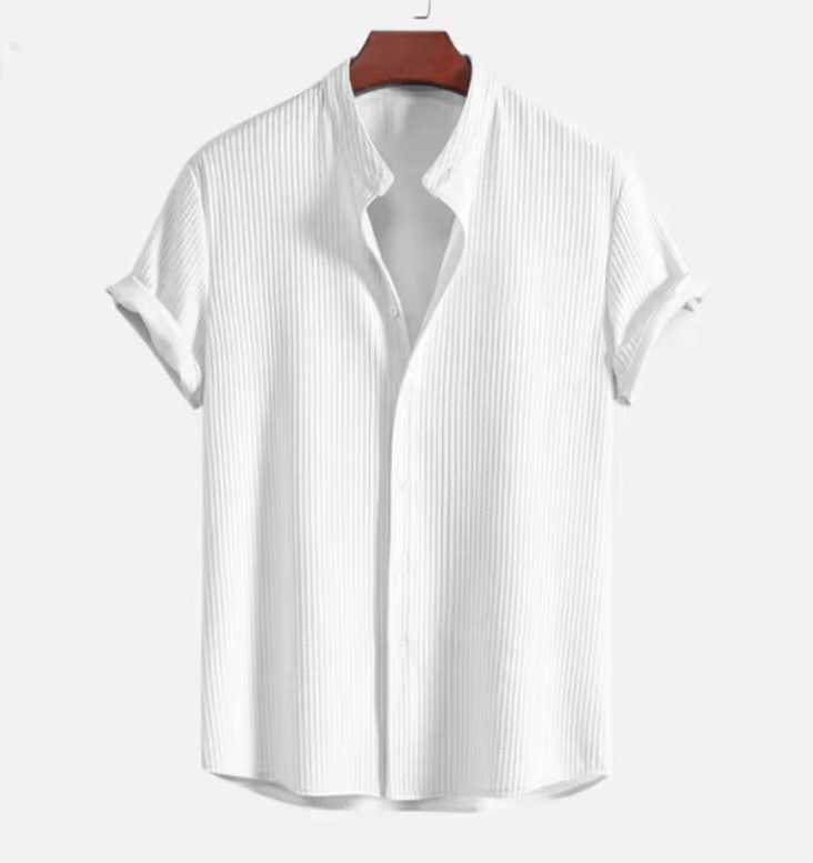 Phil | Men's Short-Sleeve Shirt with Button Placket-Metro Lane Plaza