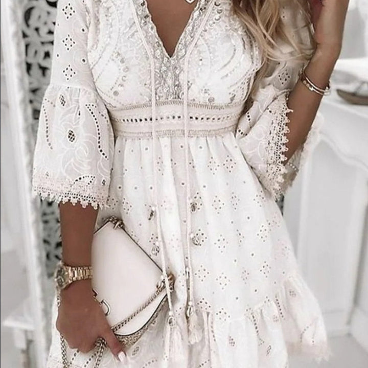 Rahel | Women's Boho Mini Dress-Metro Lane Plaza