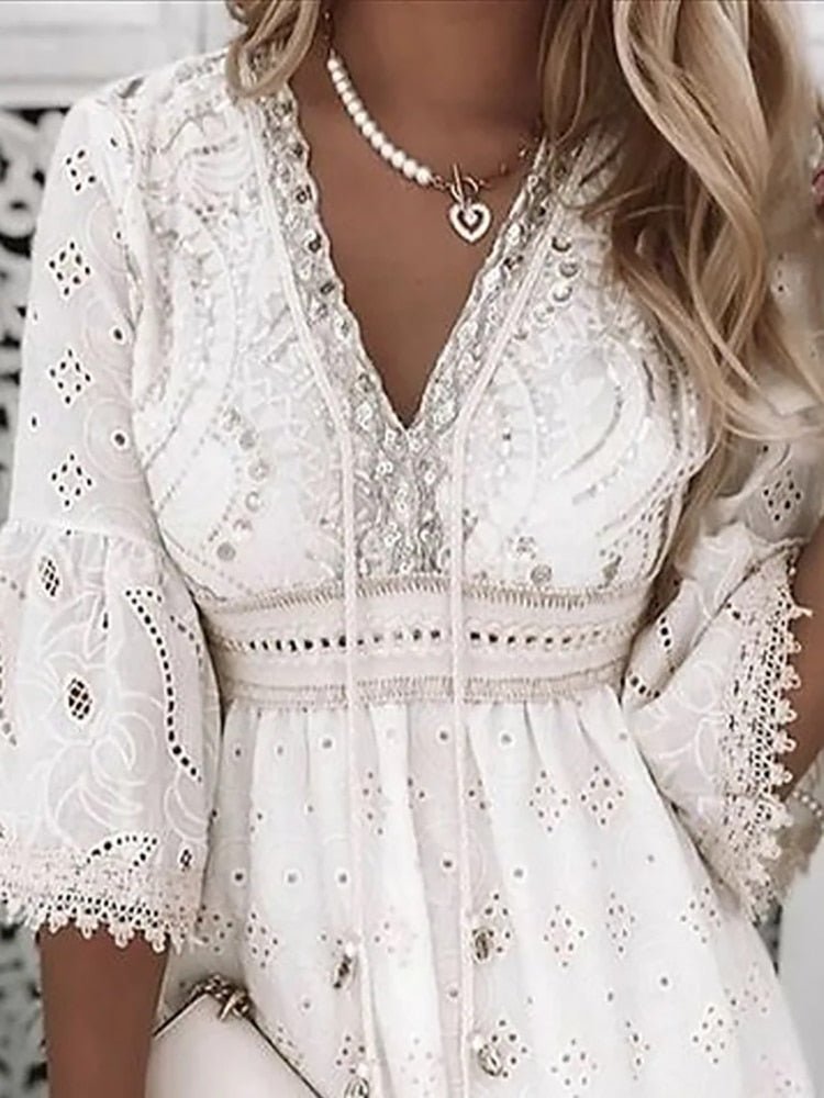 Rahel | Women's Boho Mini Dress-Metro Lane Plaza