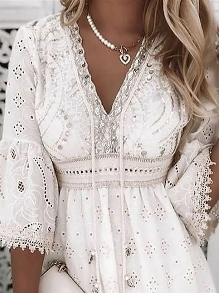 Rahel | Women's Boho Mini Dress-Metro Lane Plaza