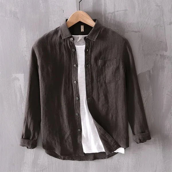 Ralf | Men's Long Sleeve Button-Down Collar Shirt-Metro Lane Plaza