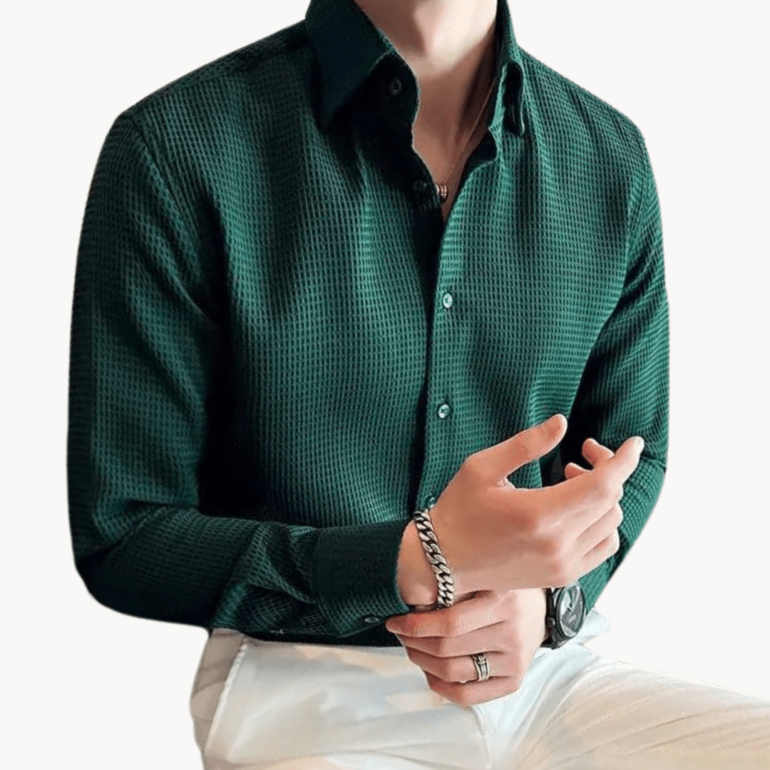 Severin | Men's Honeycomb Fit Long Sleeve Shirt-Metro Lane Plaza