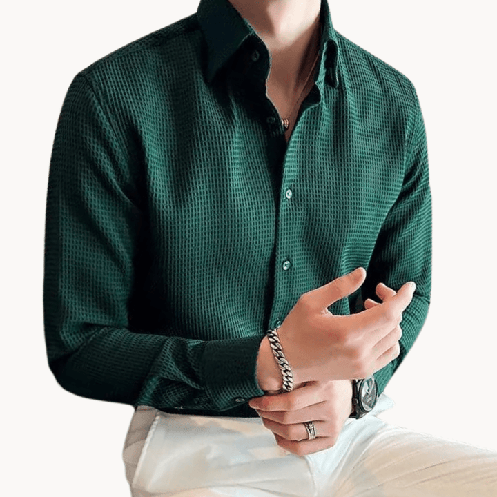 Severin | Men's Honeycomb Fit Long Sleeve Shirt-Metro Lane Plaza