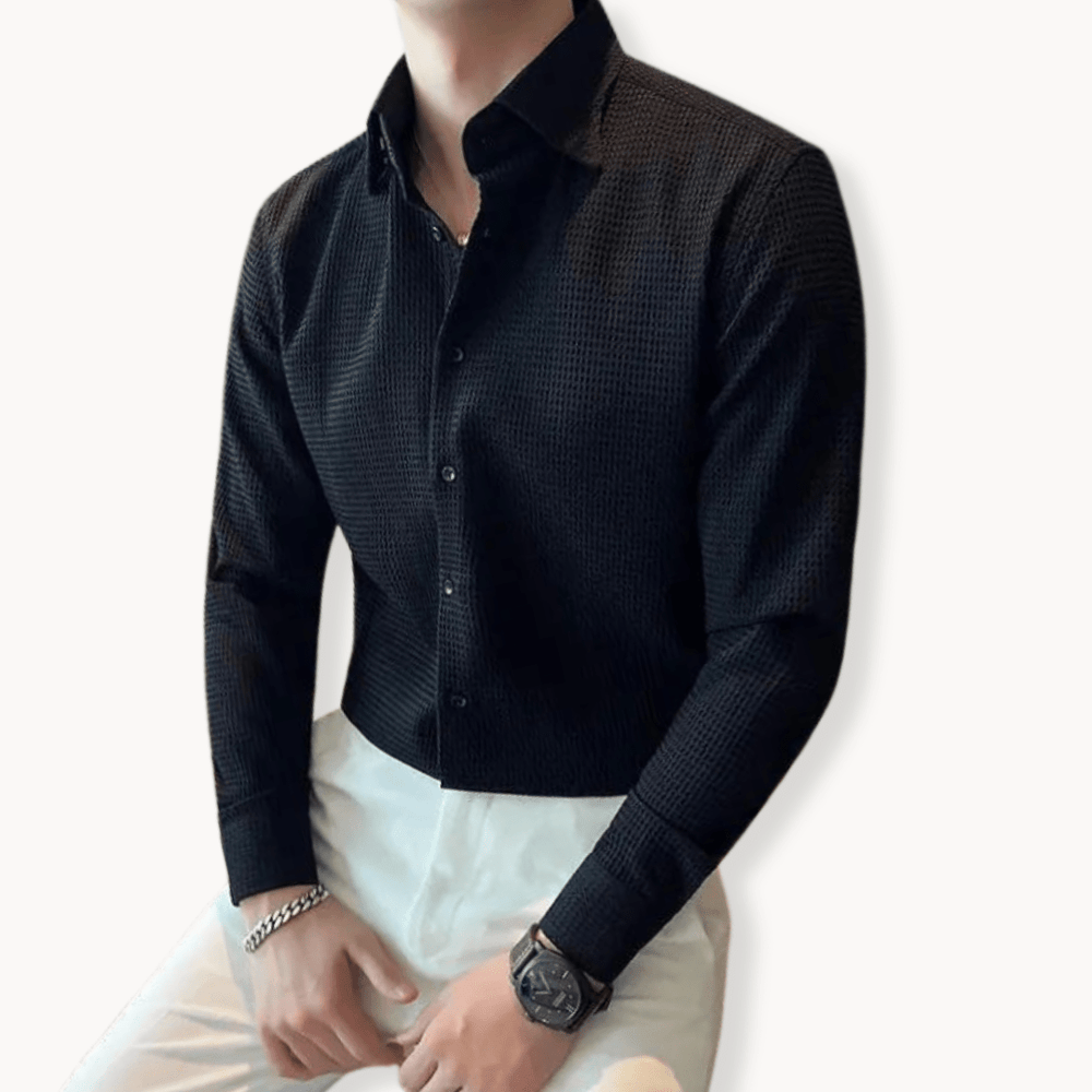 Severin | Men's Honeycomb Fit Long Sleeve Shirt-Metro Lane Plaza