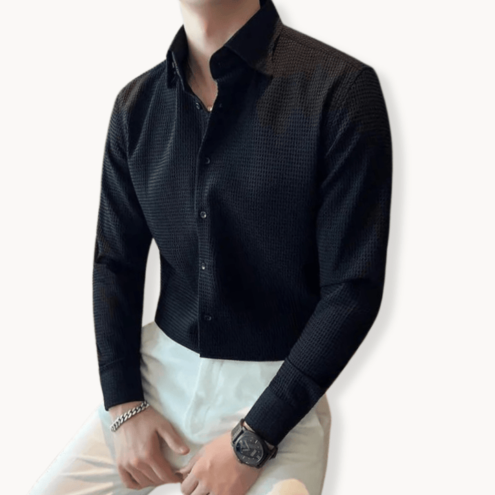 Severin | Men's Honeycomb Fit Long Sleeve Shirt-Metro Lane Plaza