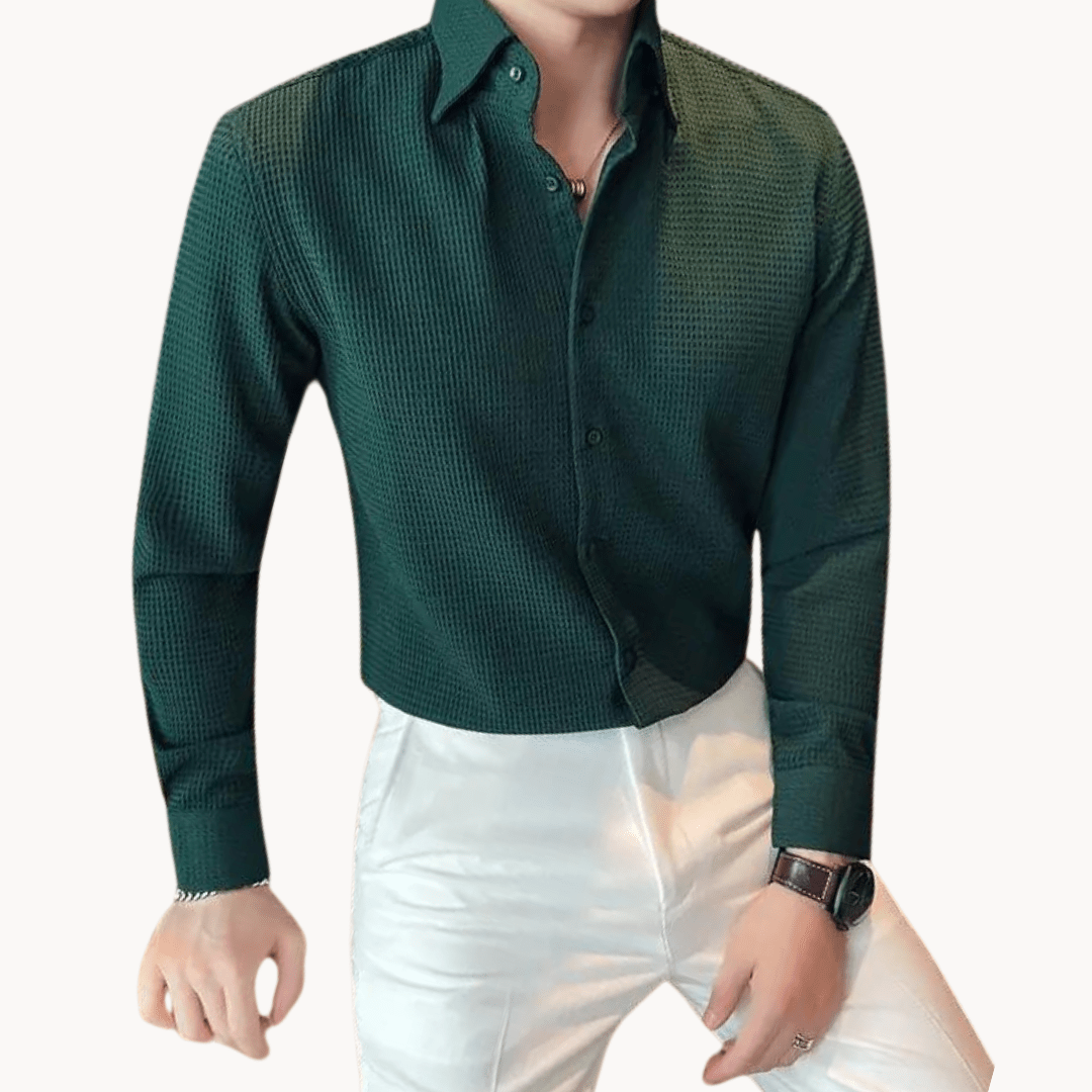 Severin | Men's Honeycomb Fit Long Sleeve Shirt-Metro Lane Plaza