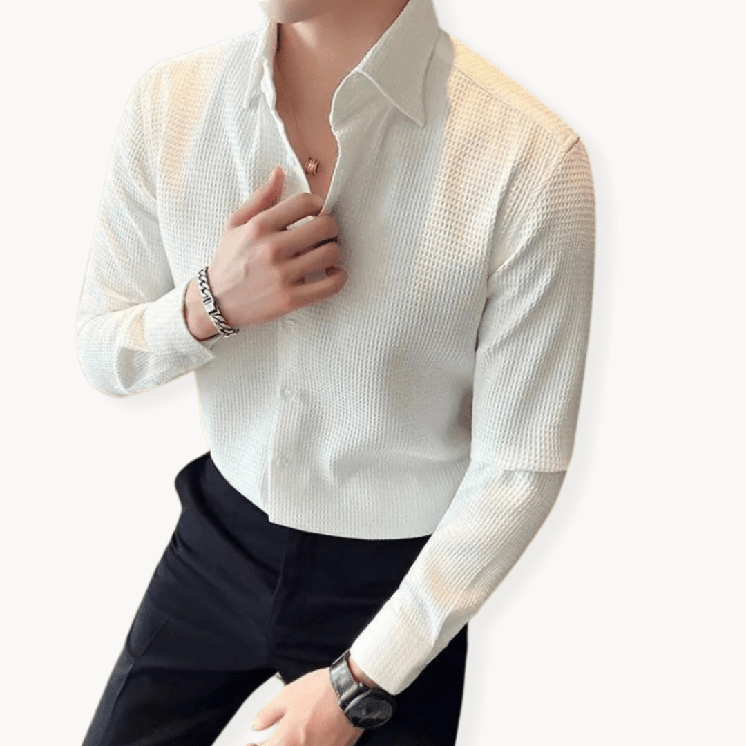 Severin | Men's Honeycomb Fit Long Sleeve Shirt-Metro Lane Plaza