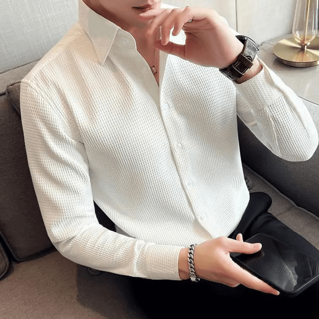 Severin | Men's Honeycomb Fit Long Sleeve Shirt-Metro Lane Plaza