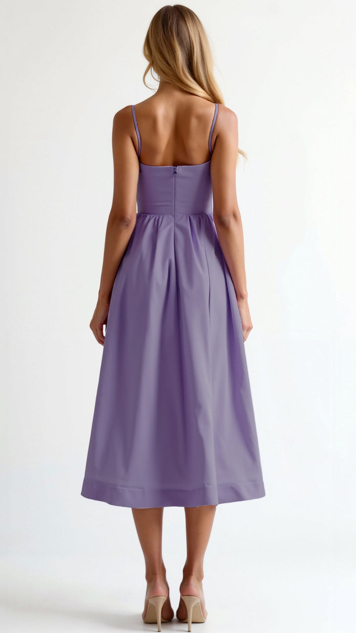 Tamara | Women's Flowing Midi Dress-Metro Lane Plaza
