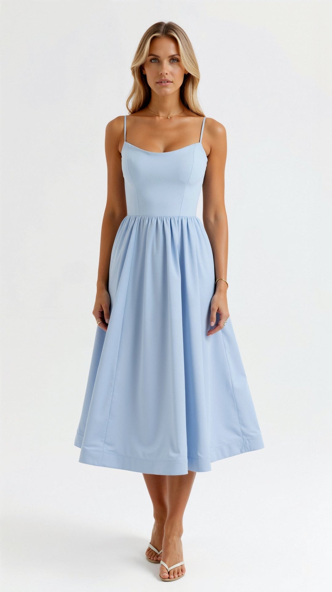 Tamara | Women's Flowing Midi Dress-Metro Lane Plaza