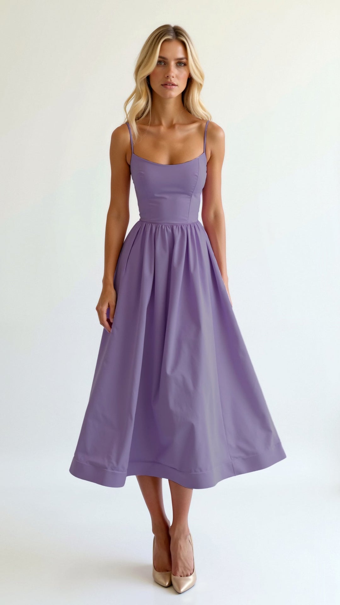 Tamara | Women's Flowing Midi Dress-Metro Lane Plaza