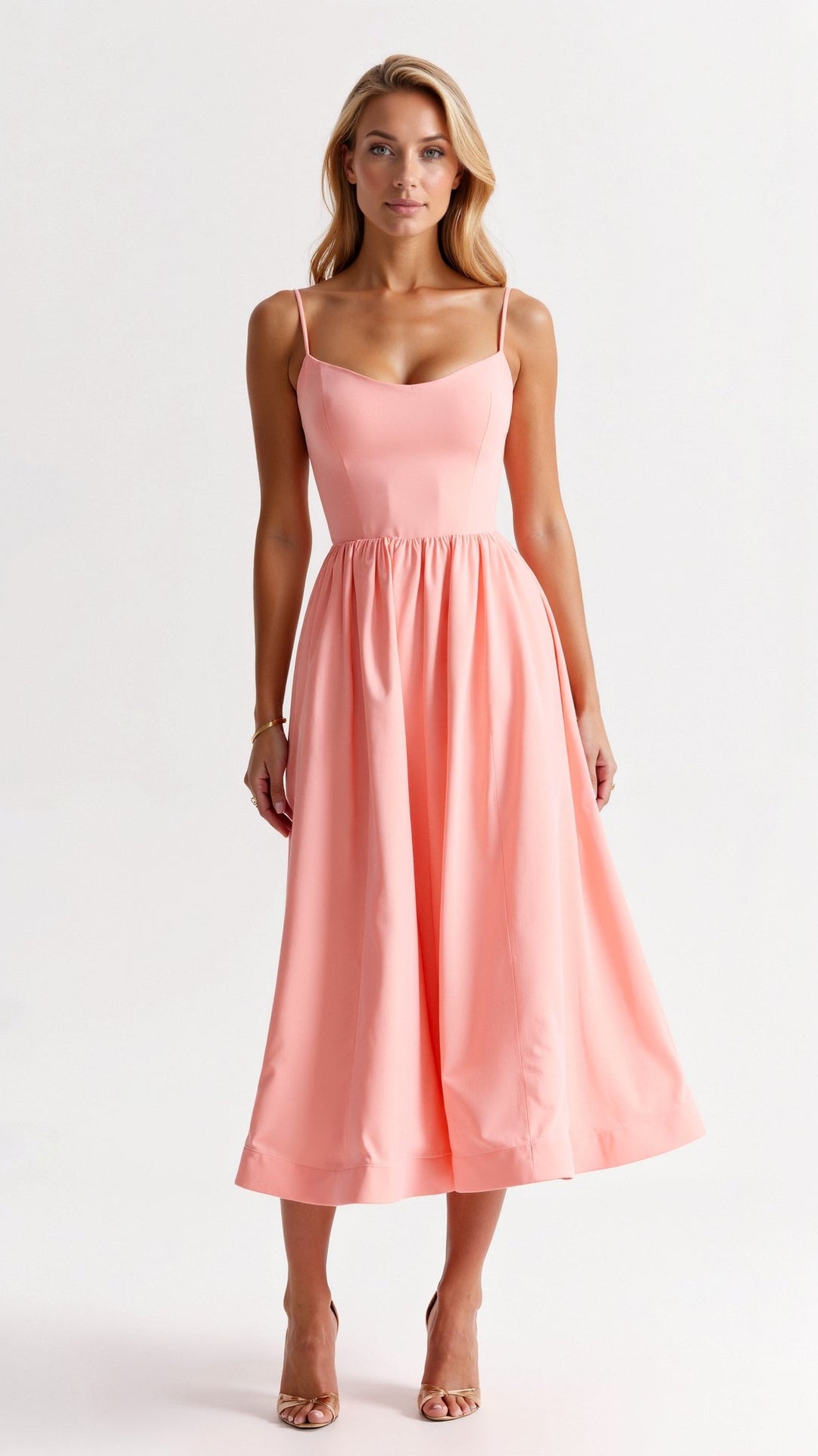 Tamara | Women's Flowing Midi Dress-Metro Lane Plaza