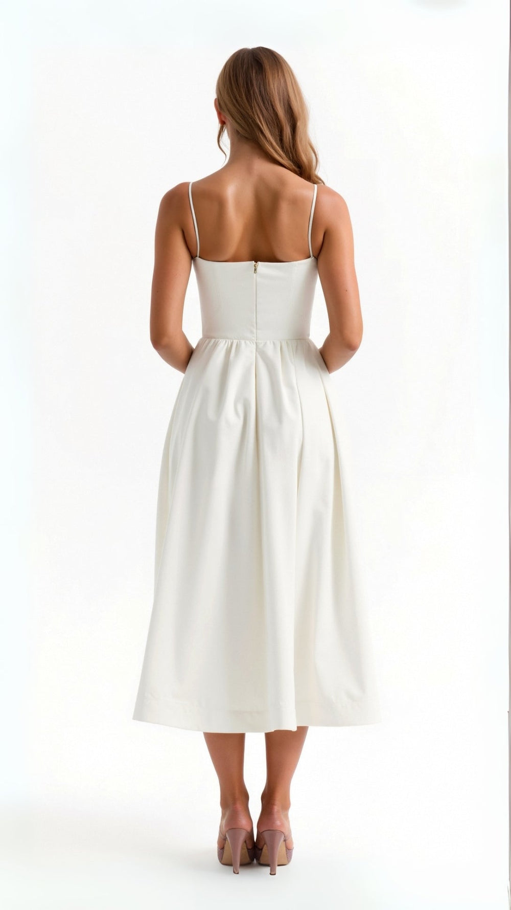 Tamara | Women's Flowing Midi Dress-Metro Lane Plaza