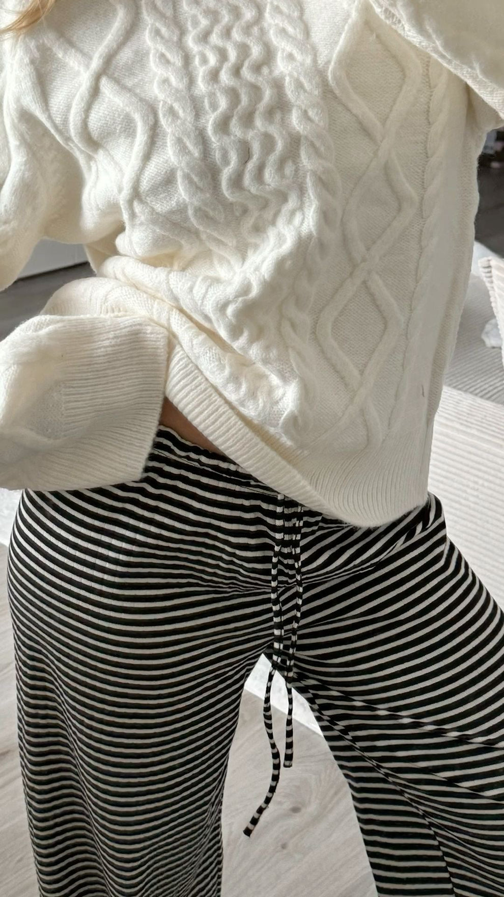 Myrtle | Women's Striped Trousers-Metro Lane Plaza
