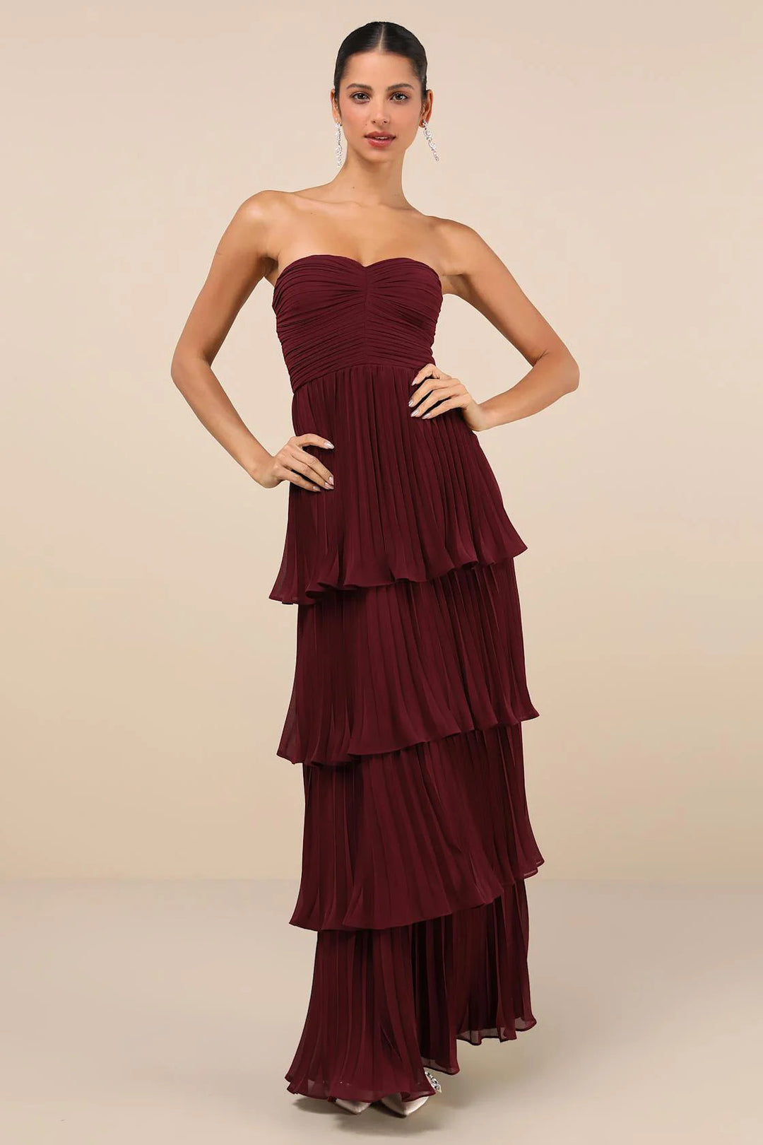 Nadia | Women's Strapless A-Line Maxi Dress for Elegant Occasions-Metro Lane Plaza