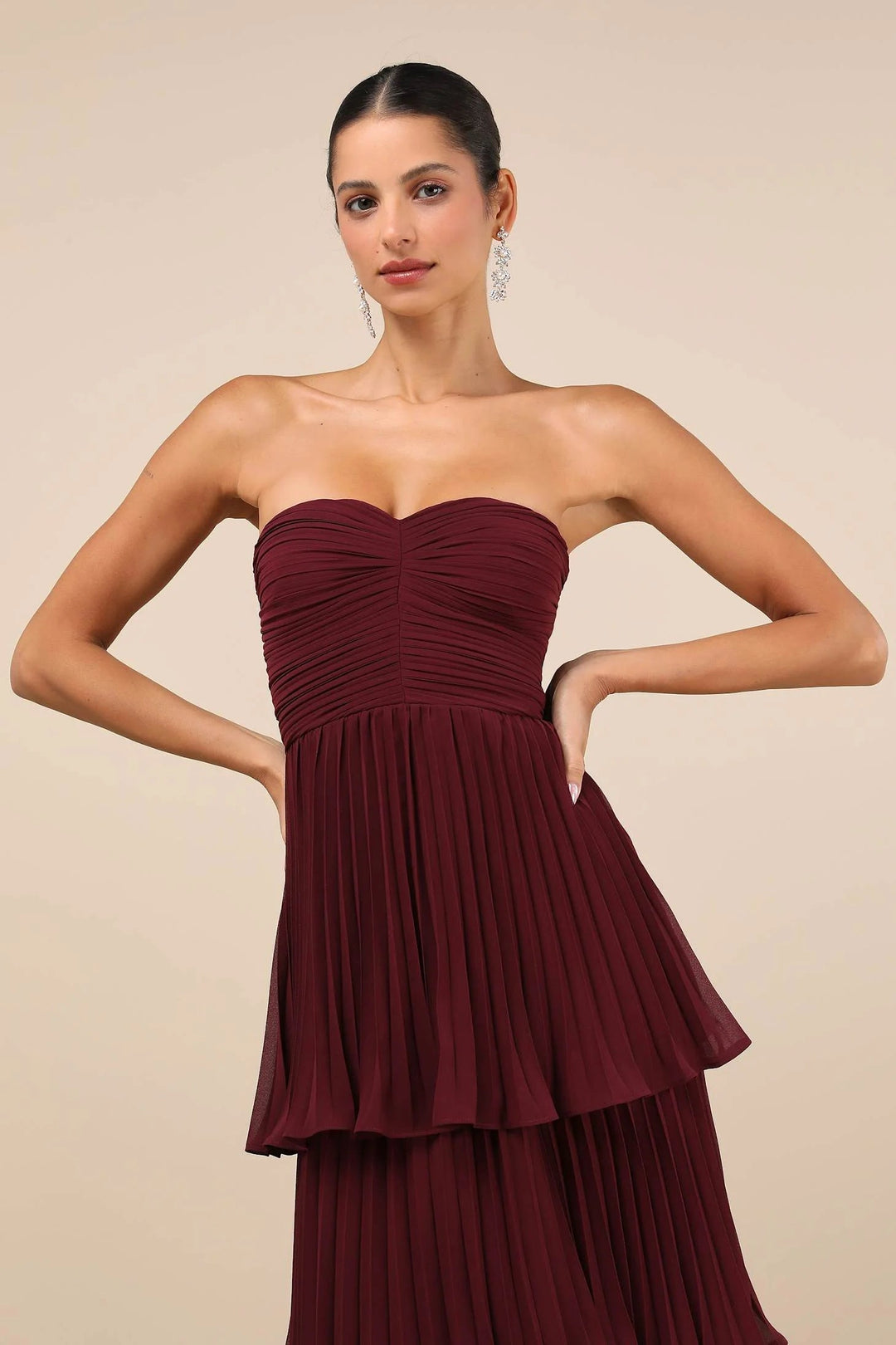 Nadia | Women's Strapless A-Line Maxi Dress for Elegant Occasions-Metro Lane Plaza