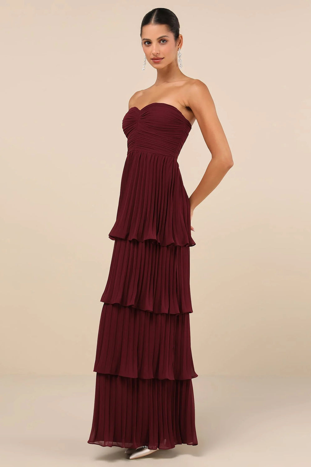 Nadia | Women's Strapless A-Line Maxi Dress for Elegant Occasions-Metro Lane Plaza