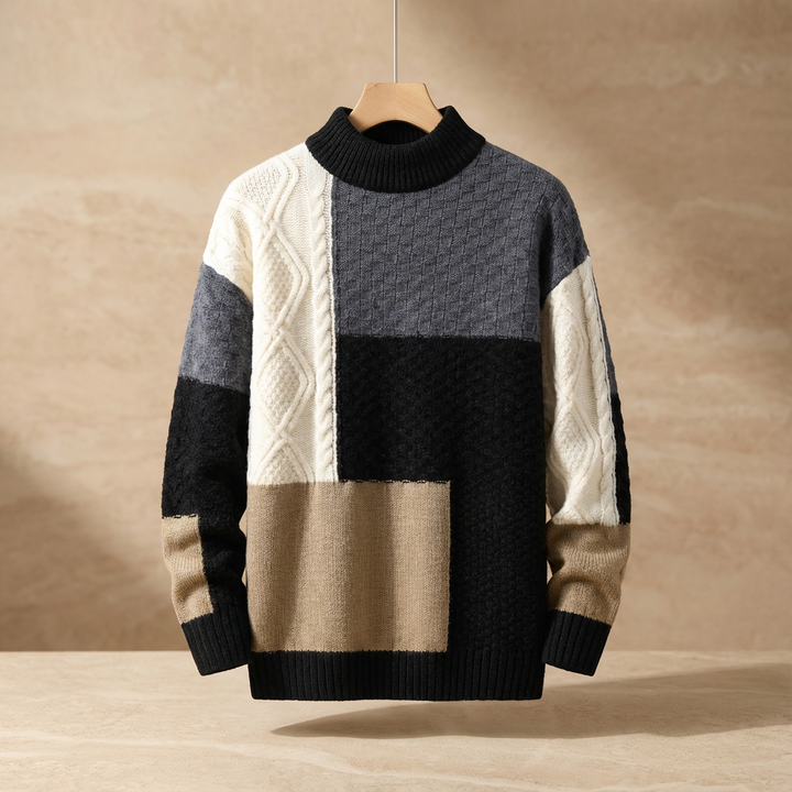 Men's Panel Knit Sweater