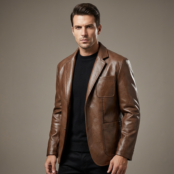 Klassische Lederjacke für Herren
