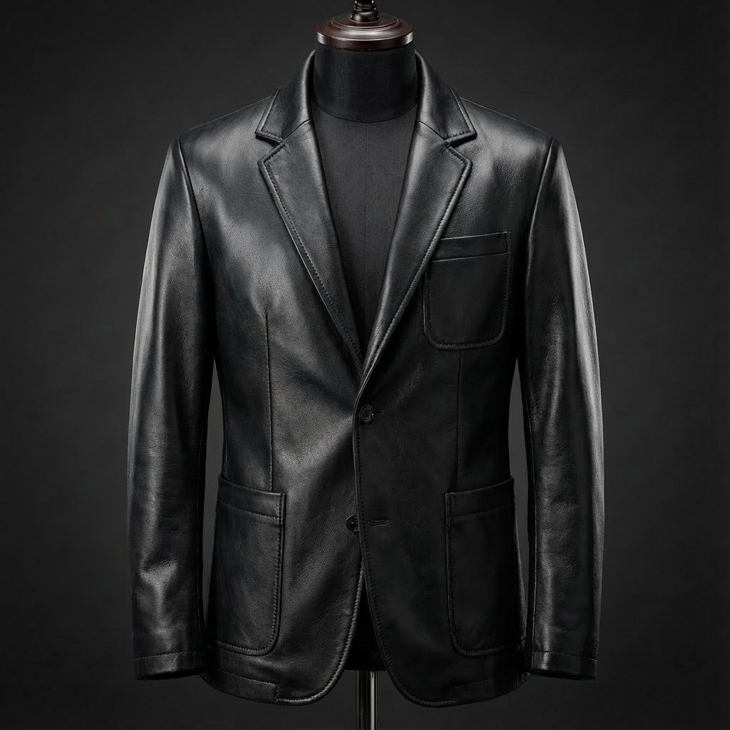 Klassische Lederjacke für Herren
