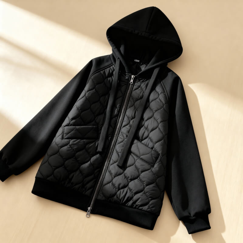 Knusse gewatteerde hoodiejas voor dames voor ultieme stijl en comfort