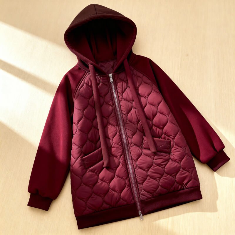 Knusse gewatteerde hoodiejas voor dames voor ultieme stijl en comfort