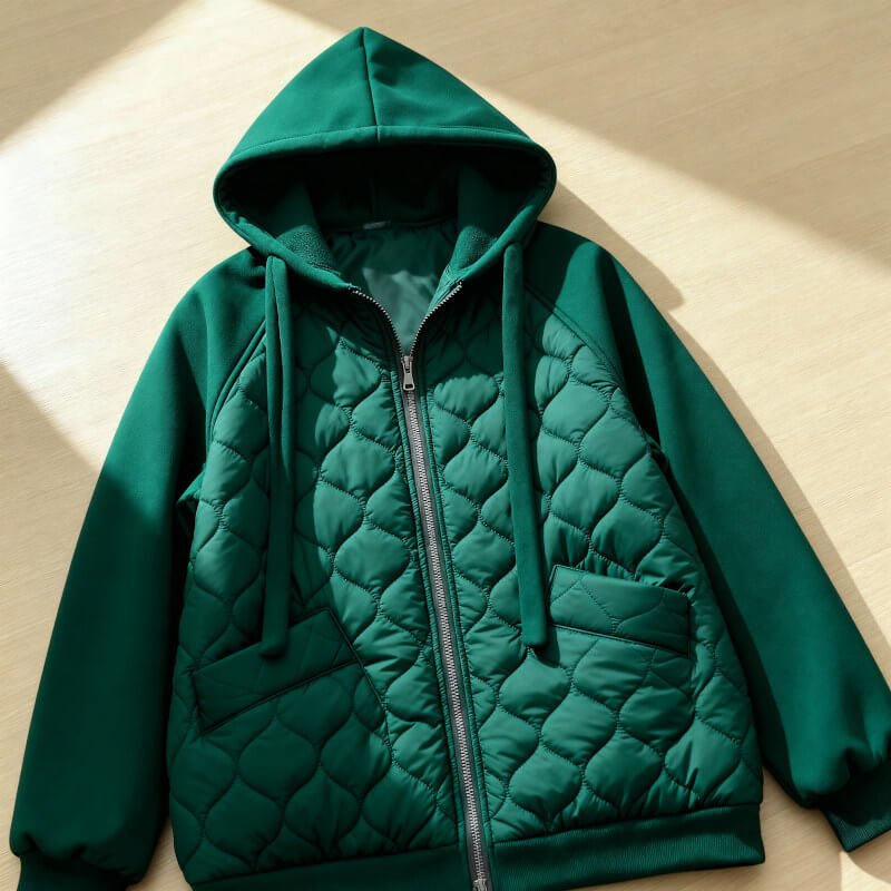 Knusse gewatteerde hoodiejas voor dames voor ultieme stijl en comfort