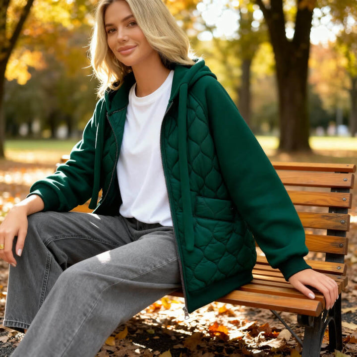 Knusse gewatteerde hoodiejas voor dames voor ultieme stijl en comfort