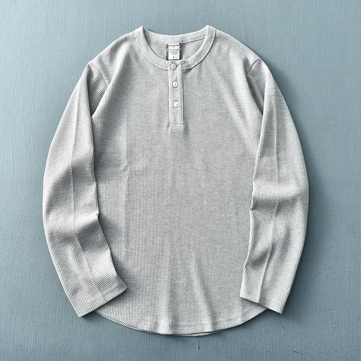 Nathan | Men's Long Sleeve Casual Henley Top
