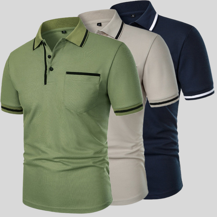 Neil | Men's Short Sleeve Polo Shirt with Pocket