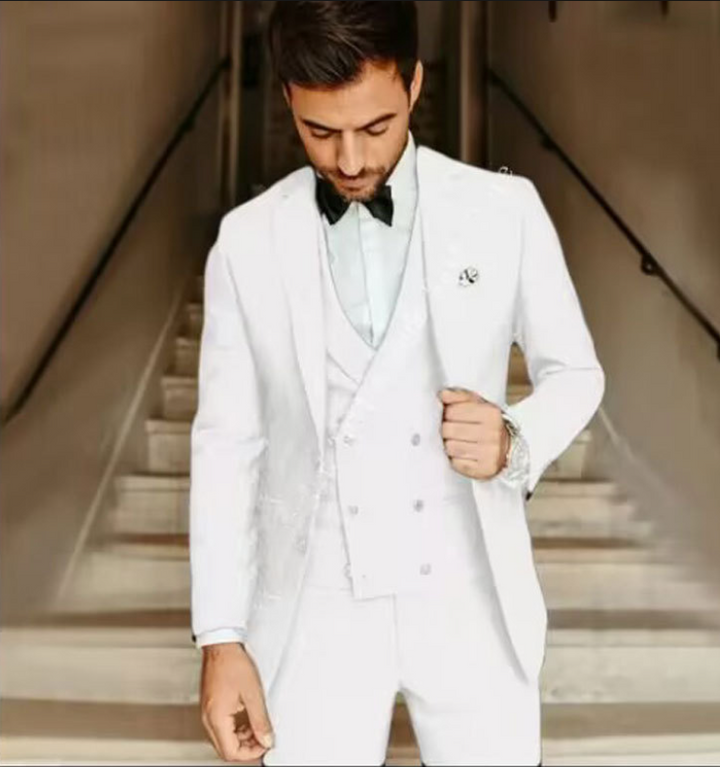 Men's Slim-Fit 3-Piece Suit for Formal Occasions