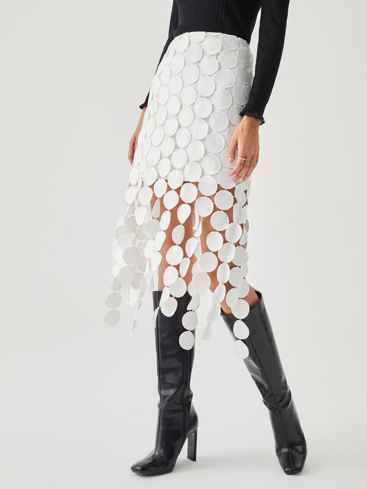 Women's Double Layer Skirt with Circle Design-Metro Lane Plaza