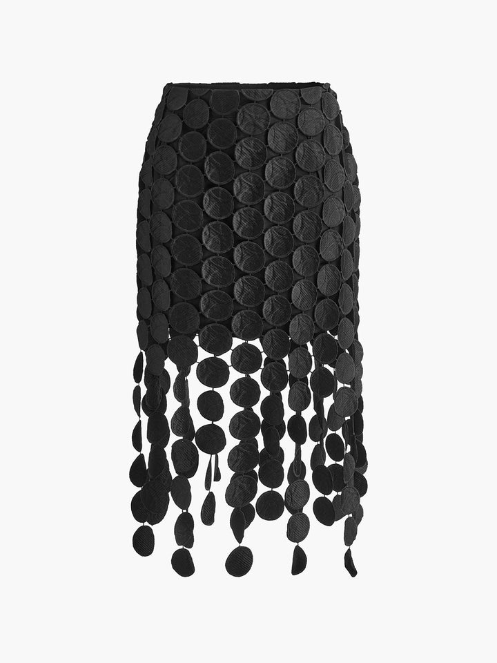 Women's Double Layer Skirt with Circle Design-Metro Lane Plaza