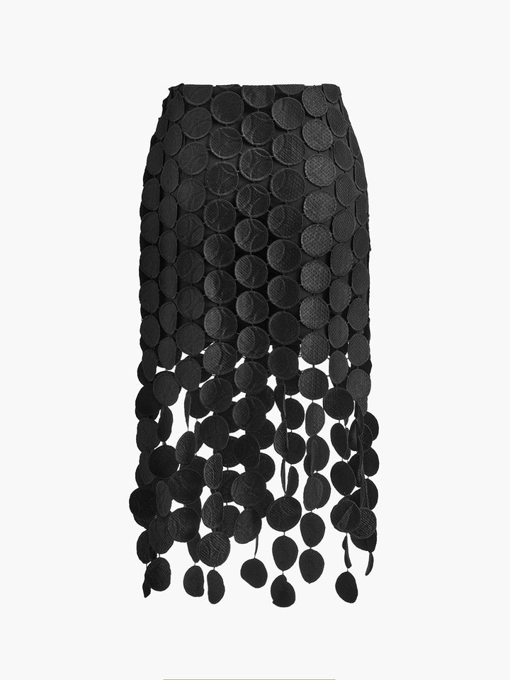 Women's Double Layer Skirt with Circle Design-Metro Lane Plaza
