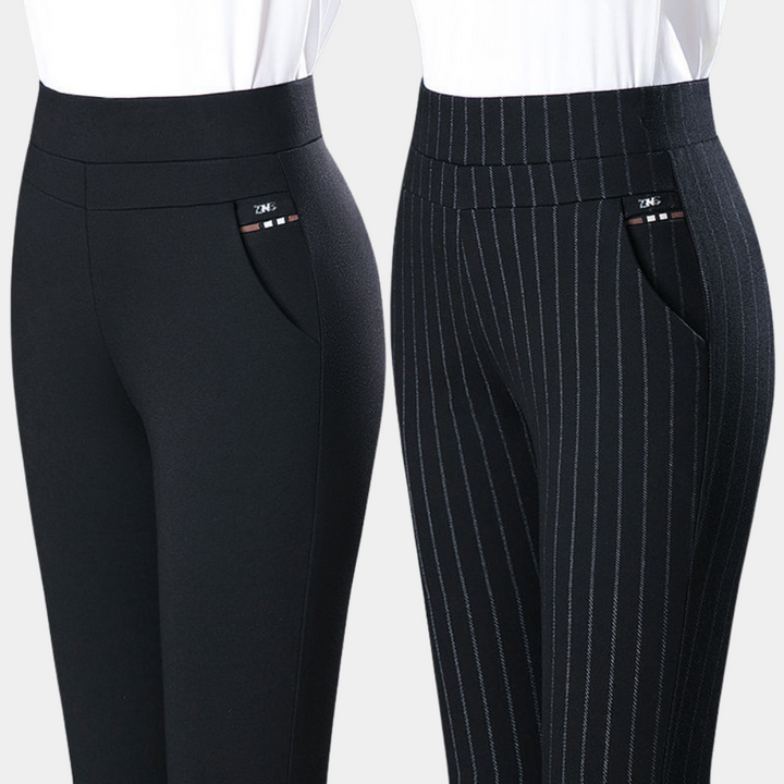 Nola | Women's High Waist Stretch Pants-Metro Lane Plaza