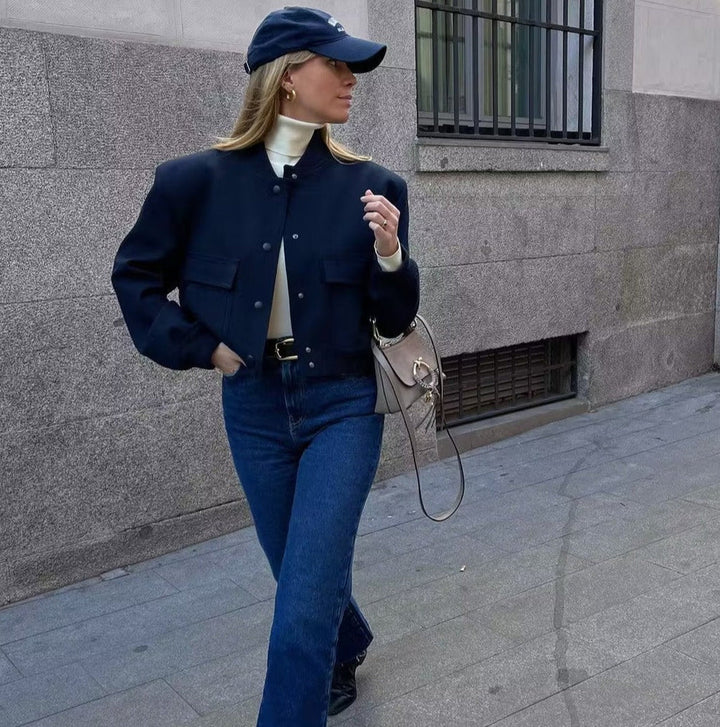 Nyssa | Women's luxurious velvet bomber jacket with elegant style-Metro Lane Plaza