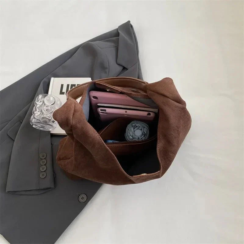 Ophelia | Women's Suede Handbag-Metro Lane Plaza