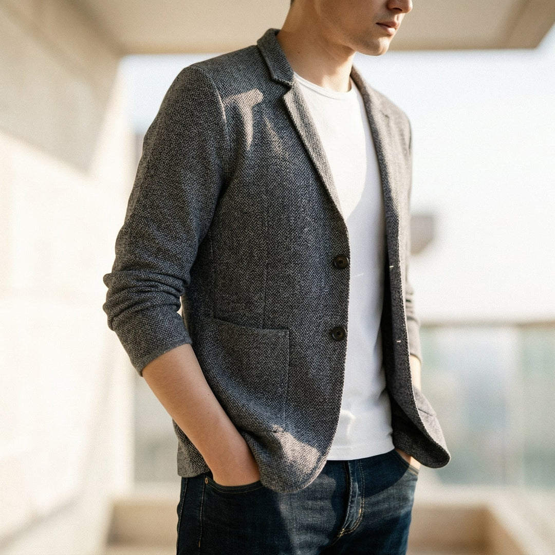 Men's Knit Two-Button Blazer